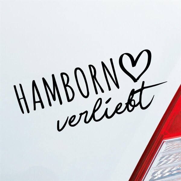 Hamborn verliebt Herz Stadt Heimat Liebe Car Auto Aufkleber Sticker Heckscheibenaufkleber