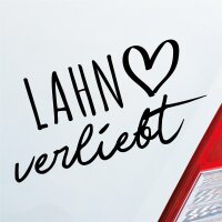 Lahn verliebt Herz Stadt Heimat Liebe Car Auto Aufkleber...