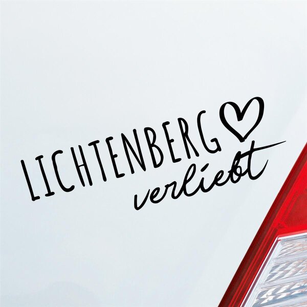 Lichtenberg verliebt Herz Stadt Heimat Liebe Car Auto Aufkleber Sticker Heckscheibenaufkleber