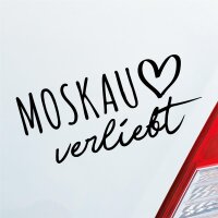 Moskau verliebt Herz Stadt Heimat Liebe Car Auto Aufkleber Sticker Heckscheibenaufkleber