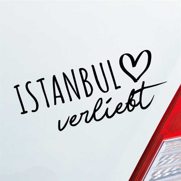 Istanbul verliebt Herz Stadt Heimat Liebe Car Auto Aufkleber Sticker Heckscheibenaufkleber