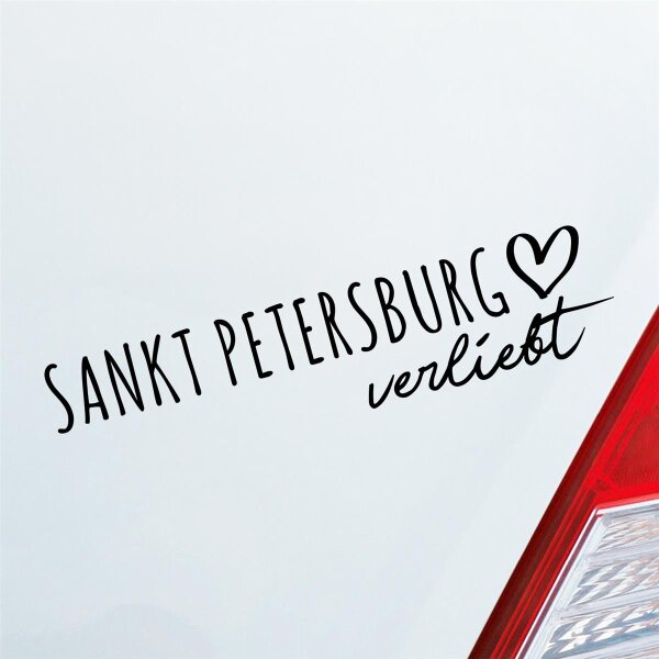 Sankt Petersburg verliebt Herz Stadt Heimat Liebe Car Auto Aufkleber Sticker Heckscheibenaufkleber