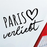Paris verliebt Herz Stadt Heimat Liebe Car Auto Aufkleber...