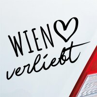 Wien verliebt Herz Stadt Heimat Liebe Car Auto Aufkleber...