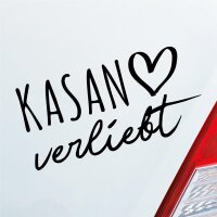 Kasan verliebt Herz Stadt Heimat Liebe Car Auto Aufkleber Sticker Heckscheibenaufkleber