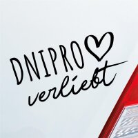 Dnipro verliebt Herz Stadt Heimat Liebe Car Auto Aufkleber Sticker Heckscheibenaufkleber