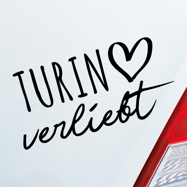 Turin verliebt Herz Stadt Heimat Liebe Car Auto Aufkleber Sticker Heckscheibenaufkleber