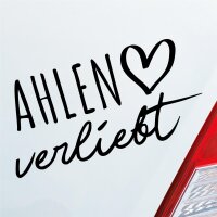 Ahlen verliebt Herz Stadt Heimat Liebe Car Auto Aufkleber Sticker Heckscheibenaufkleber