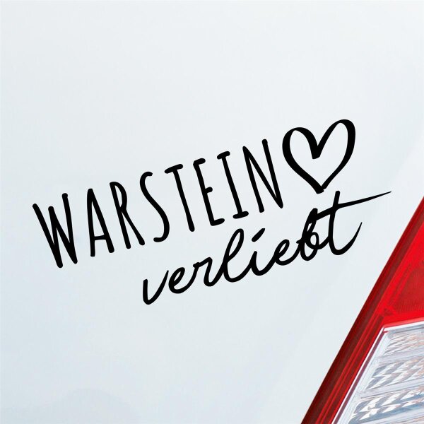 Warstein verliebt Herz Stadt Heimat Liebe Car Auto Aufkleber Sticker Heckscheibenaufkleber