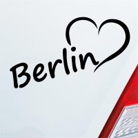 Auto Aufkleber Berlin Herz Stadt City Love Liebe Heart 17,5x8 cm