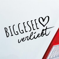 Biggesee verliebt Herz See Sea Liebe Car Auto Aufkleber...