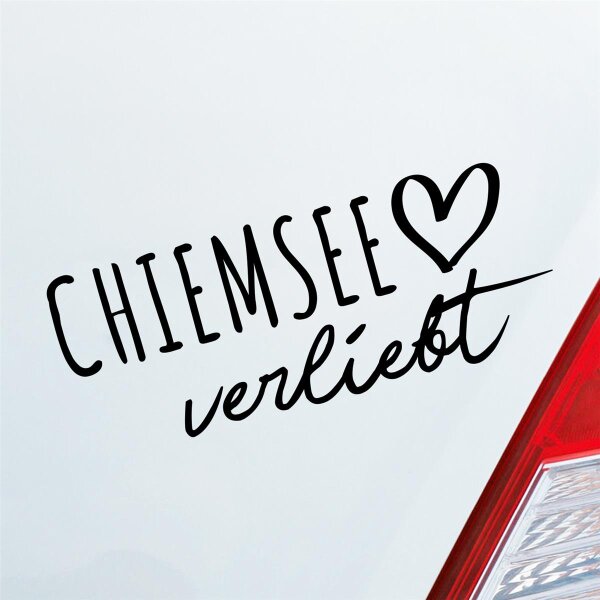 Chiemsee verliebt Herz See Sea Liebe Car Auto Aufkleber Sticker Heckscheibenaufkleber