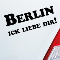 Auto Aufkleber Berlin Ick liebe dir! Hauptstadt 18x7,5 cm