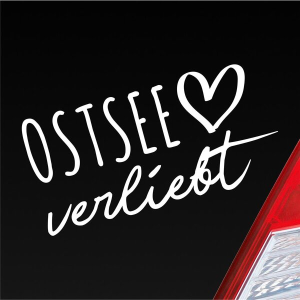 Ostsee verliebt Herz See Osten East Liebe Car Auto Aufkleber Sticker Heckscheibenaufkleber