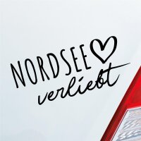 Nordsee verliebt Herz See Norden Liebe Car Auto Aufkleber Sticker Heckscheibenaufkleber