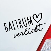 Baltrum verliebt Herz Insel Nordsee Liebe Car Auto...