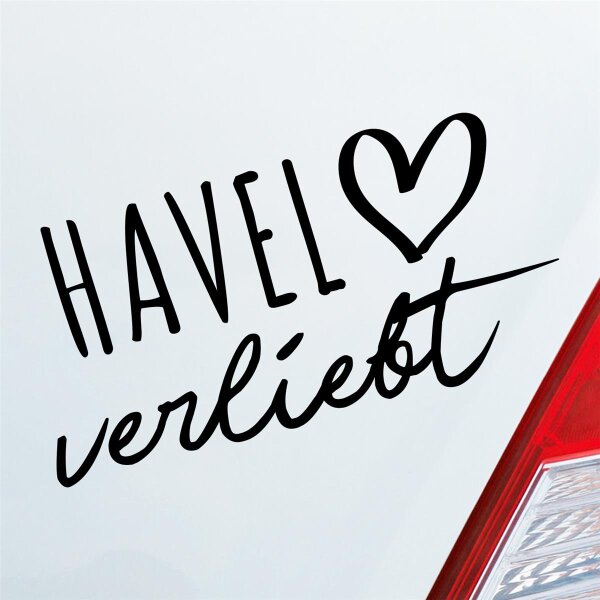 Havel verliebt Herz Fluss Wasser Water Liebe Car Auto Aufkleber Sticker Heckscheibenaufkleber