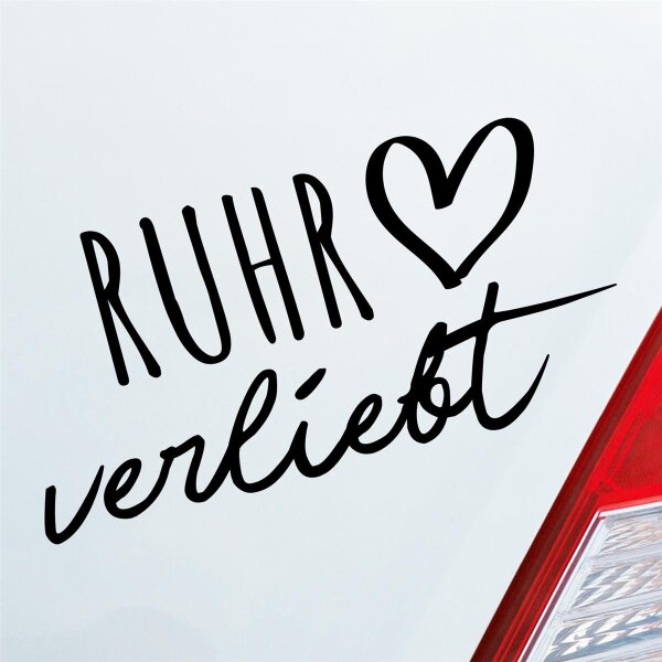 Ruhr verliebt Herz Fluss River Wasser Water Liebe Car Auto Aufkleber Sticker Heckscheibenaufkleber