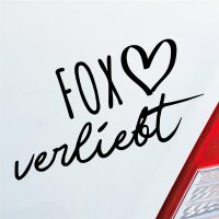 Auto Aufkleber Fox verliebt Fuchs Herz Liebe Car Sticker...