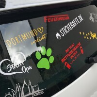 Auto Aufkleber Fox verliebt Fuchs Herz Liebe Car Sticker Heckscheibenaufkleber