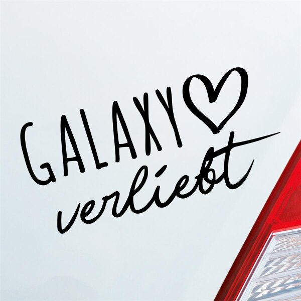Auto Aufkleber Galaxy verliebt Weltall Galaxis Herz Liebe Car Sticker Heckscheibenaufkleber