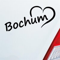 Auto Aufkleber Bochum Ruhrgebiet Herz Stadt City Love...