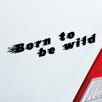 Born to be Wild Motorrad Roller KFZ Auto Aufkleber Sticker Heckscheibenaufkleber