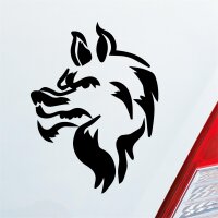 Böser Wolf Hund Tier Animal Tribal Tattoo Auto Aufkleber Sticker Heckscheibenaufkleber