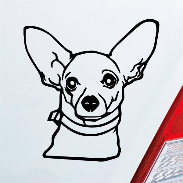 Chihuahua Hund Dog Animal Tier Car Auto Aufkleber Sticker Heckscheibenaufkleber