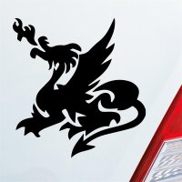Chinesischer Drache Dragon Fire Auto Aufkleber Sticker Heckscheibenaufkleber