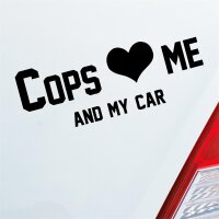 Cops love me Tuning Polizei Auto Aufkleber Sticker...