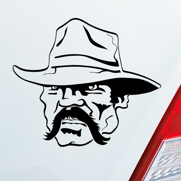Cowboy Reiter Western Wilder Westen USA Auto Aufkleber Sticker Heckscheibenaufkleber