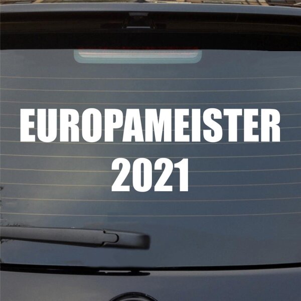 Heckscheibenaufkleber Fußball Europameister 2021 Fun Sticker Auto-Aufkleber