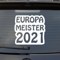 Heckscheibenaufkleber Europameister 2021 Fußball...