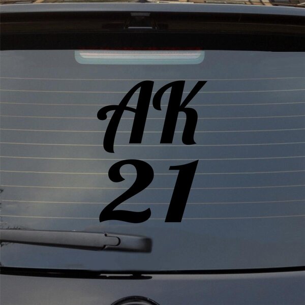 Heckscheibenaufkleber AK21 Abschluss Klasse 2021 Fun Sticker Auto-Aufkleber
