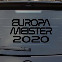 Heckscheibenaufkleber Europameister 2020 Fun Sticker...