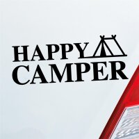 Auto Aufkleber Happy Camper Zelt Fun Sticker Heckscheibenaufkleber Autoaufkleber