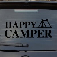 Heckscheibenaufkleber Happy Camper Zelt Fun Sticker...