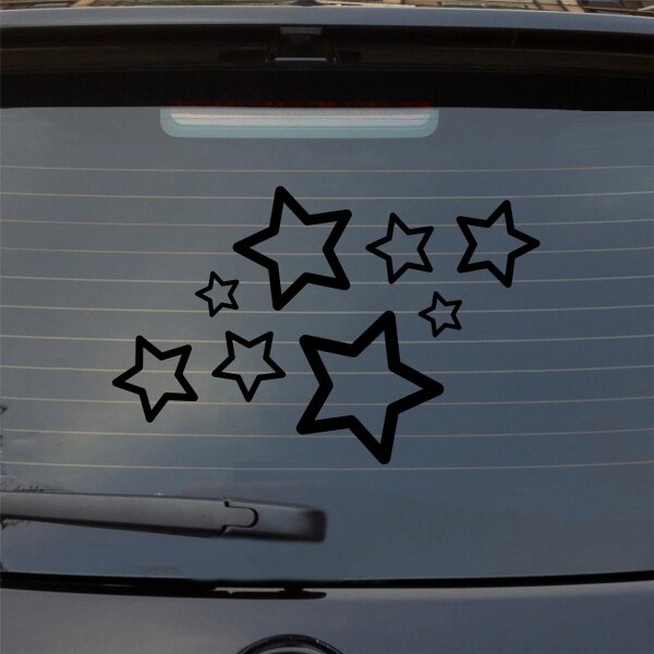 Heckscheibenaufkleber Sterne Stars Fun Sticker Auto-Aufkleber