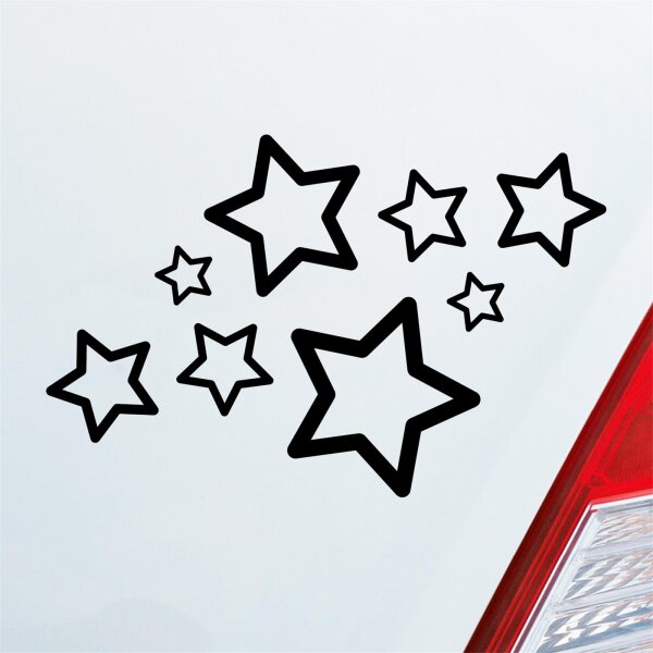 Auto Aufkleber Sterne Stars Fun Sticker Heckscheibenaufkleber Autoaufkleber