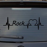 Heckscheibenaufkleber Rock Puls Herzschlag Fun Sticker...