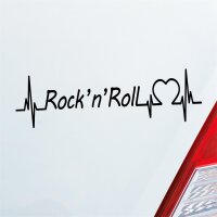 Auto Aufkleber Rock n Roll Puls Herzschlag Fun Sticker...