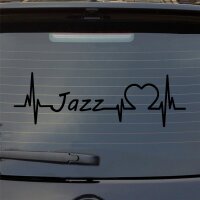 Auto Aufkleber Heckscheibenaufkleber Jazz Puls Herzschlag Fun Sticker Auto-Aufkleber
