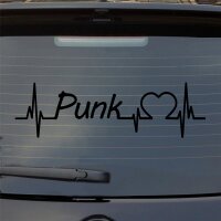 Heckscheibenaufkleber Punk Puls Herzschlag Fun Sticker...