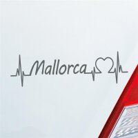 Auto Aufkleber Mallorca Puls Herzschlag Fun Sticker...