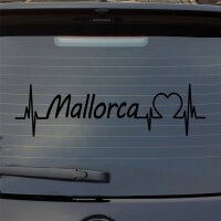 Heckscheibenaufkleber Mallorca Puls Herzschlag Fun...