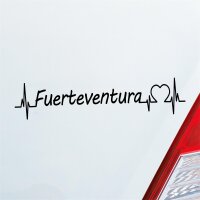 Auto Aufkleber Fuerteventura Puls Herzschlag Fun Sticker...