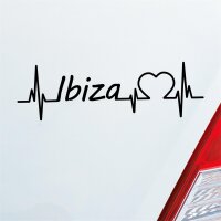 Auto Aufkleber Ibiza Puls Herzschlag Fun Sticker...