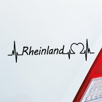Auto Aufkleber Rheinland Puls Herzschlag Fun Sticker...