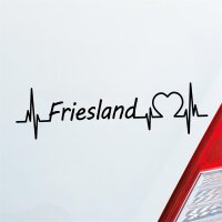 Auto Aufkleber Friesland Puls Herzschlag Fun Sticker...